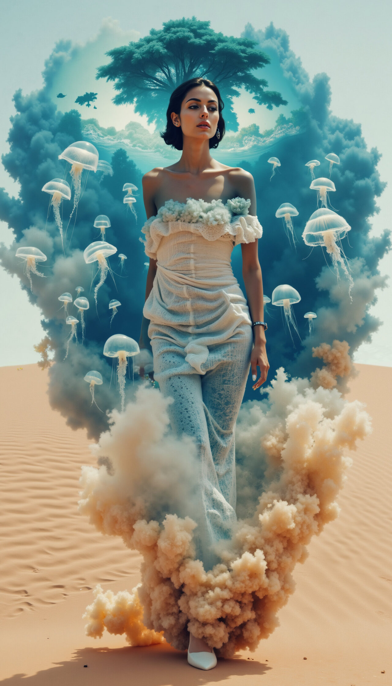 AI generated surreal desert landscape