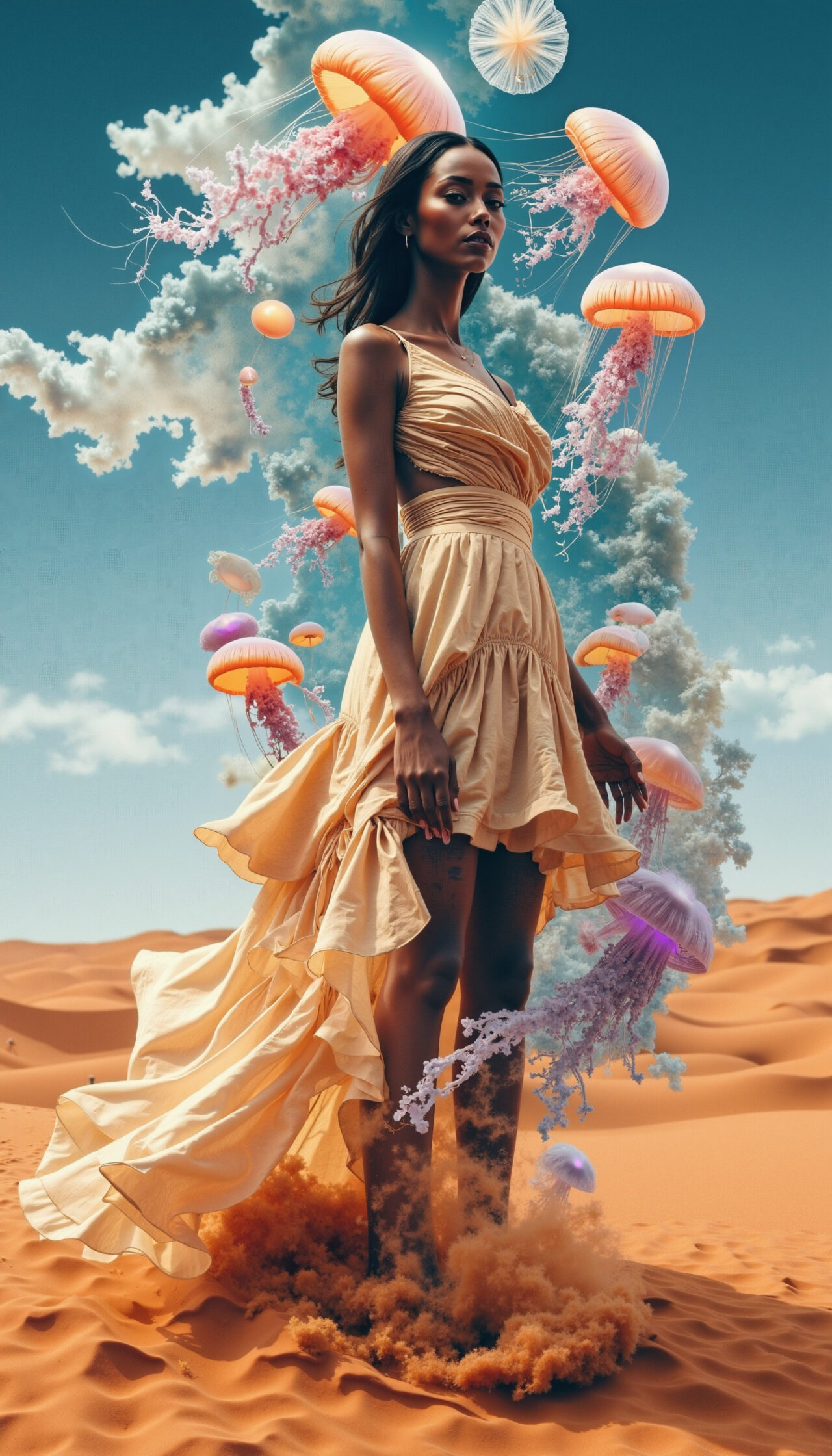 AI generated surreal desert landscape