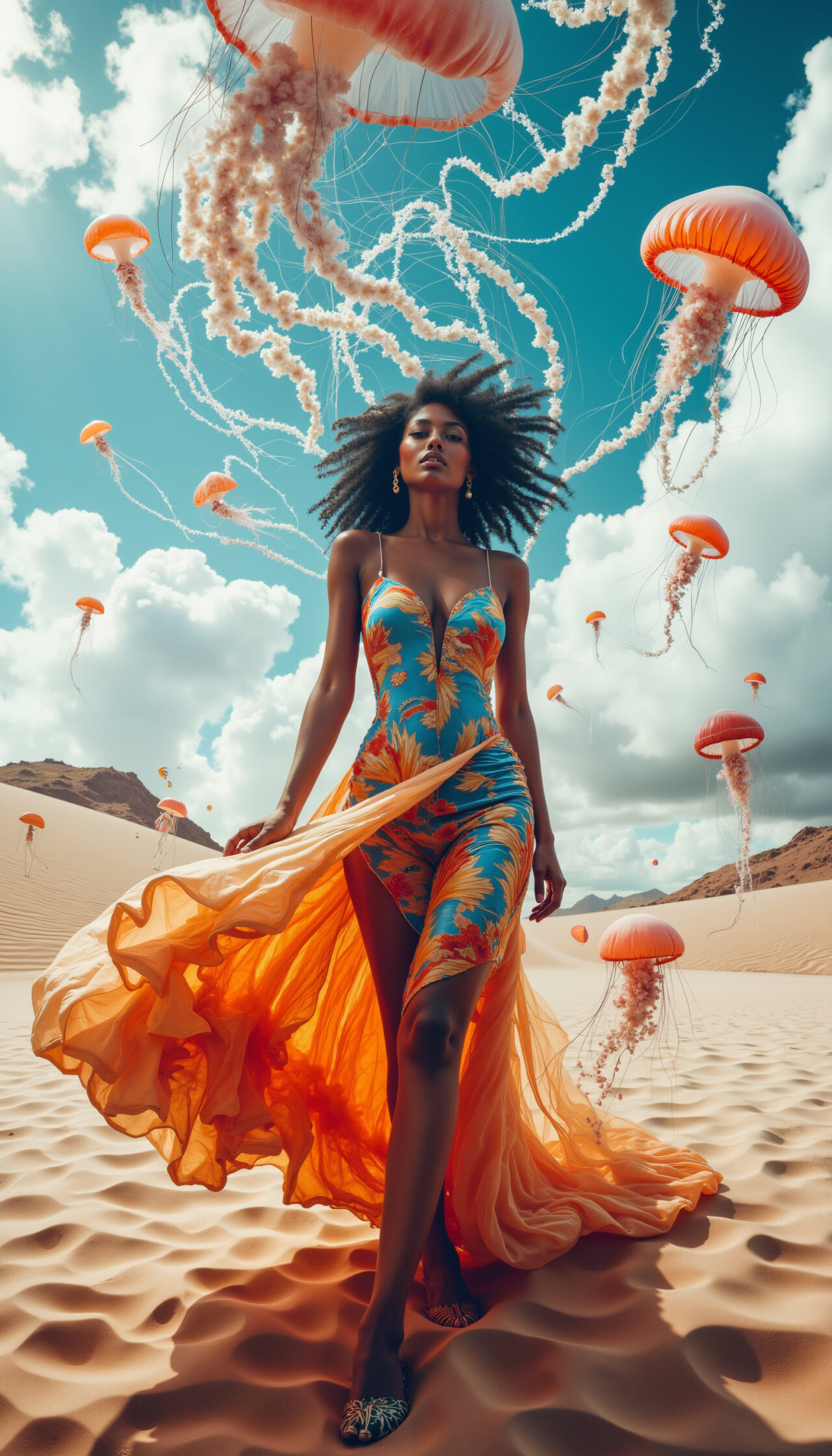 AI generated surreal desert landscape