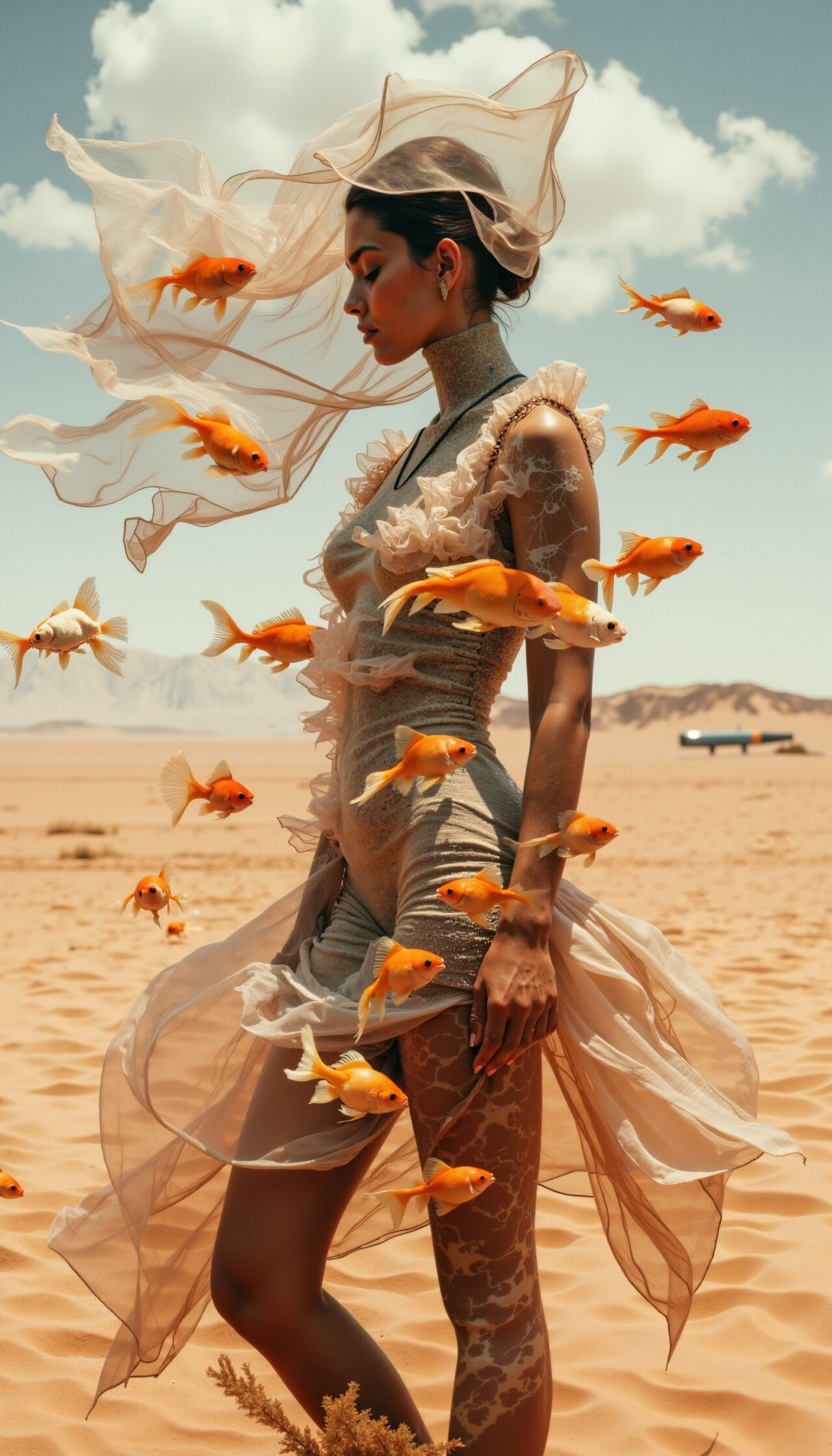 AI generated surreal desert landscape