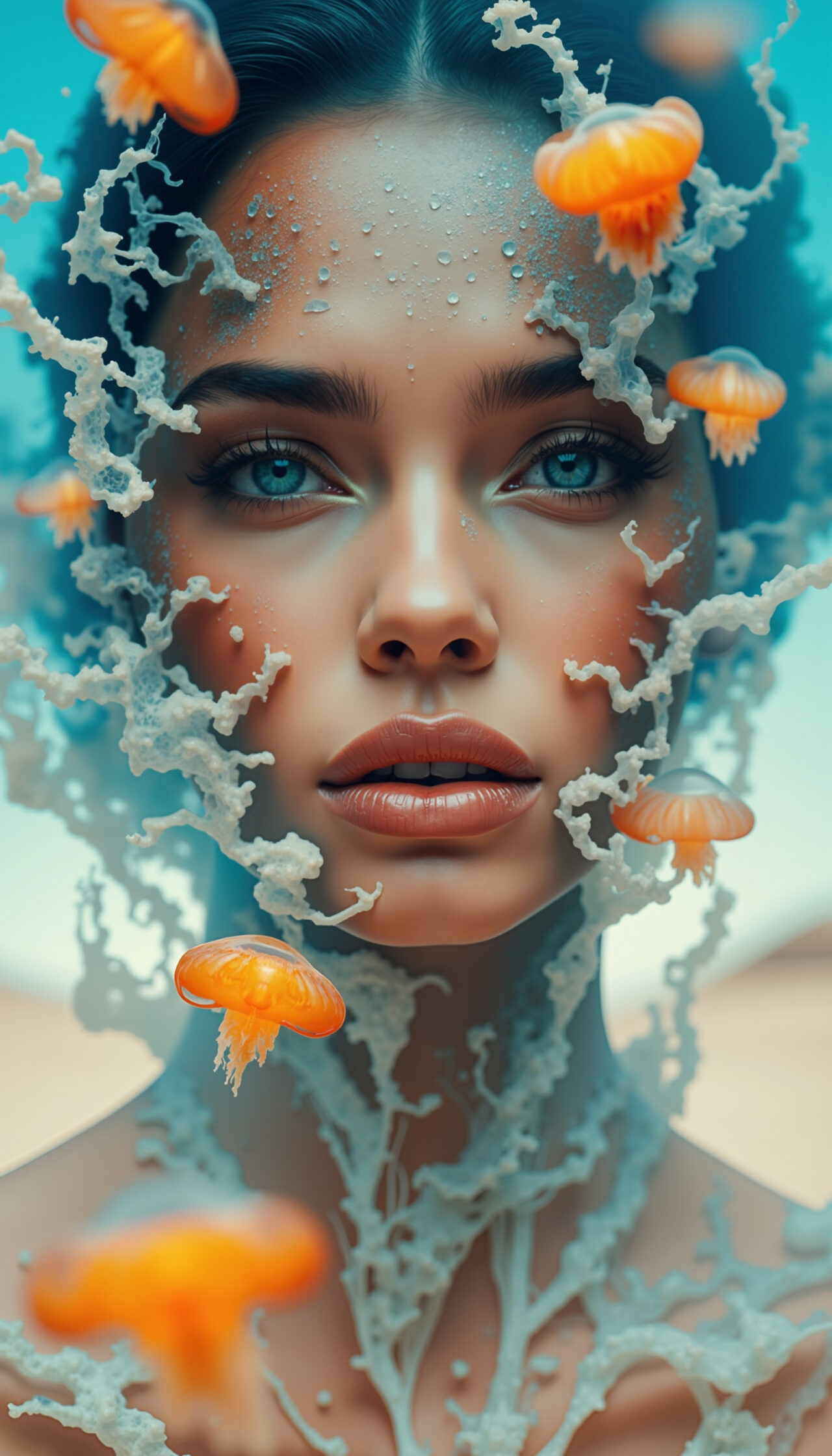 AI generated surreal desert landscape