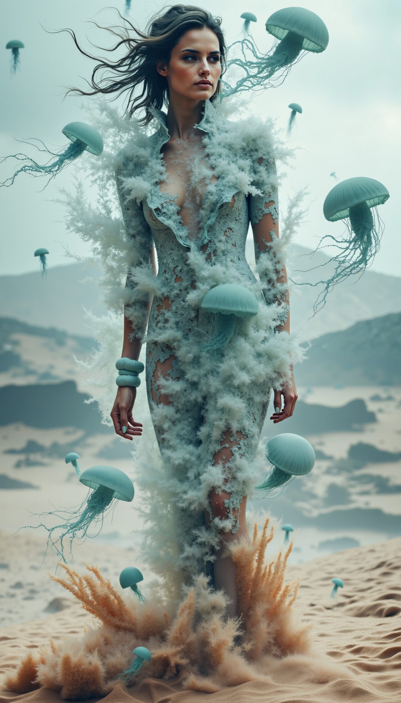 AI generated surreal desert landscape