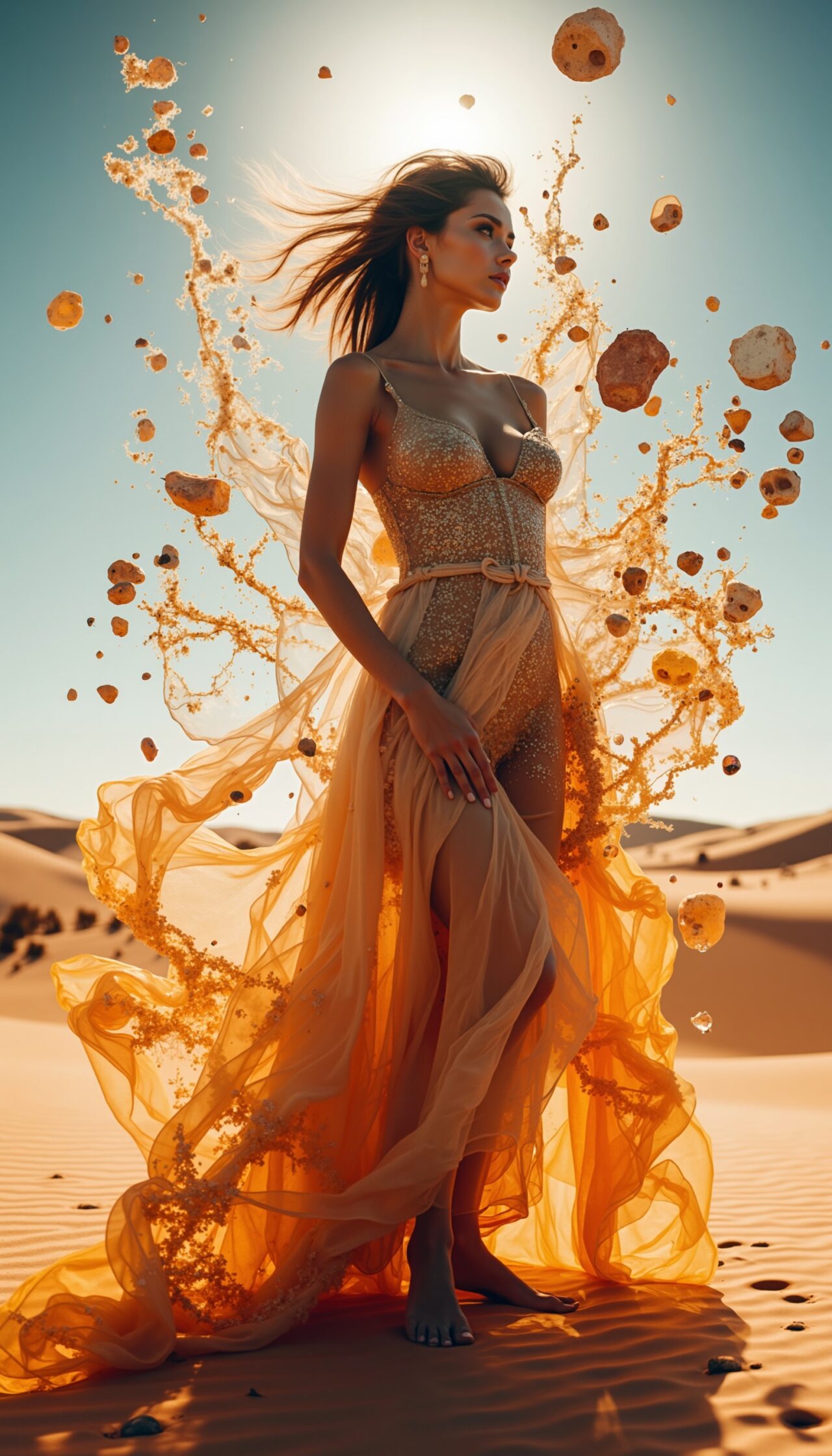 AI generated surreal desert landscape