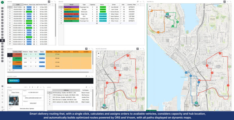 CRM and Business Automation dashboard